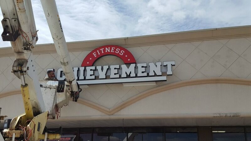 Custom building facade sign