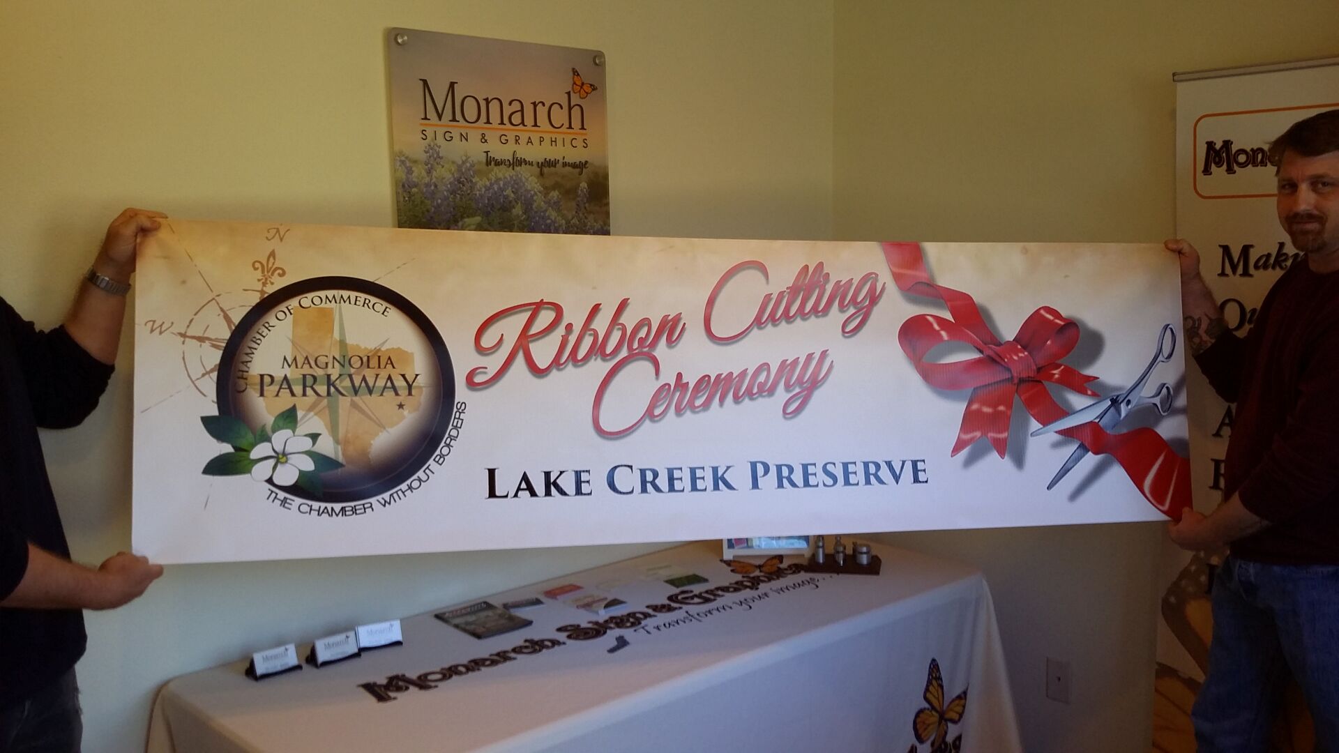 Business exterior channel letters